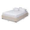 Baxton Studio Leni Beige 4-Drawer King Size Platform Storage Bed Frame 157-9588